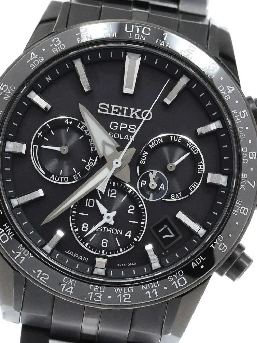 SEIKO Astron SBXC037/5X53-0AB0 GPS black Dial Solar Powered Radio Men's_966749